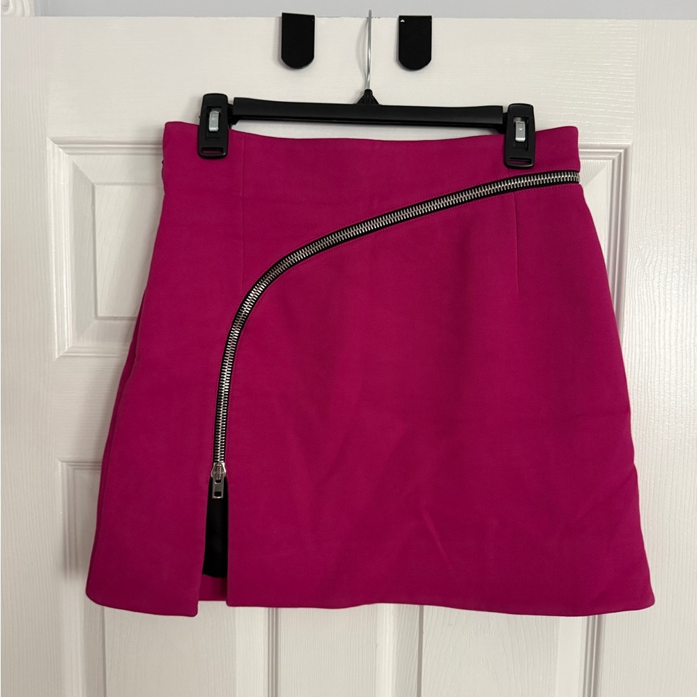Alexander Wang Fuchsia Mini Skirt with Zipper